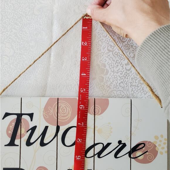 Two Are Better Than One Home Decor Sign Couples Pair Birds Pink White Gift - Picture 5 of 8